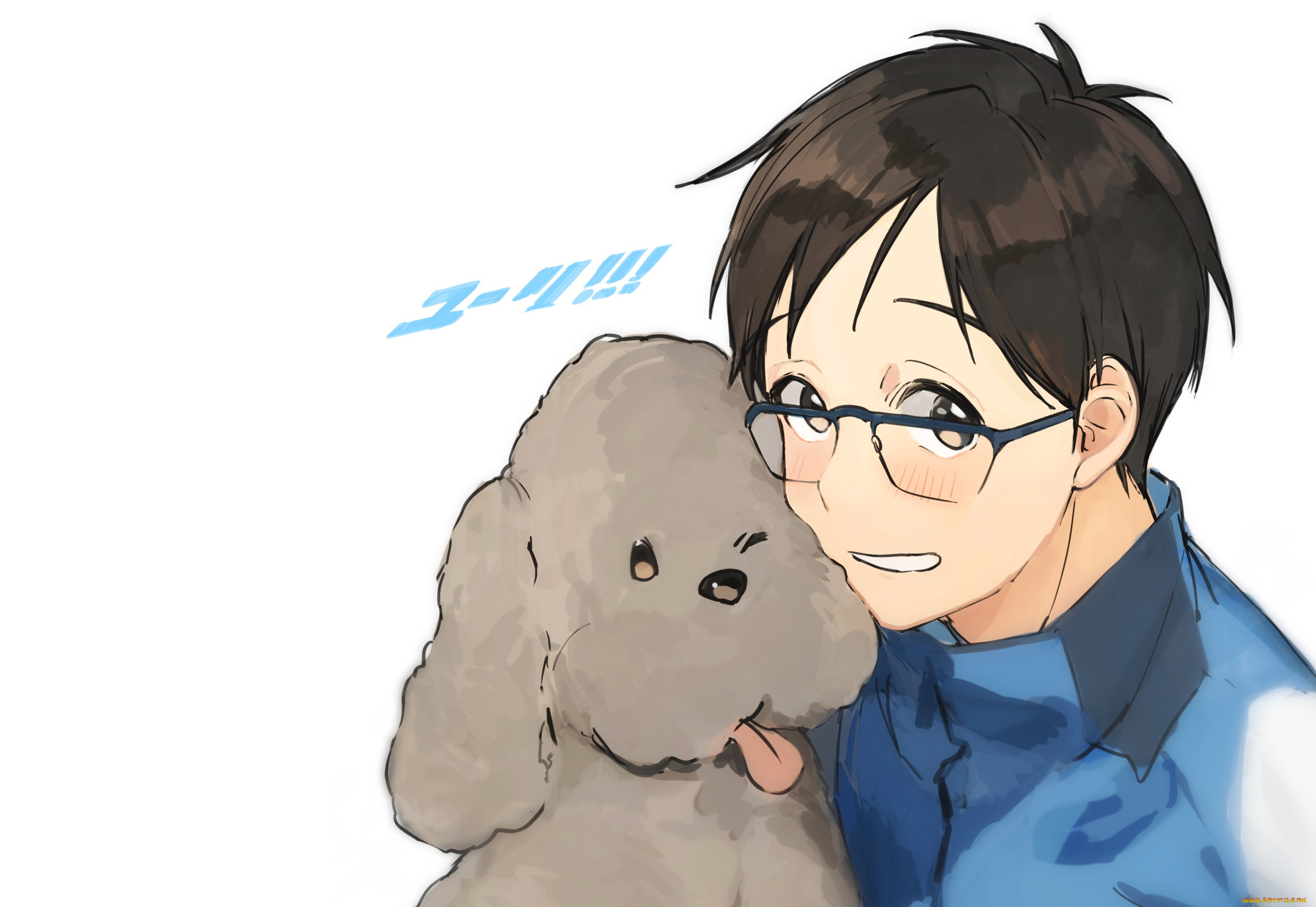 , yuri on ice, makkachin, katsuki, yuuri